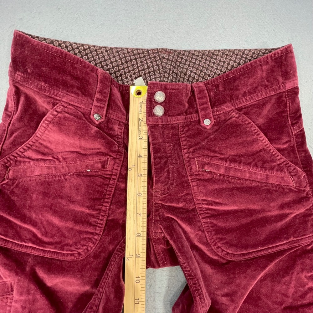 Athleta Cherrywood Burgundy Corduroy Multi-Pocket Straight Leg Pants Women 4 - Picture 10 of 11